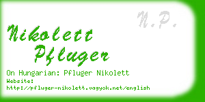 nikolett pfluger business card